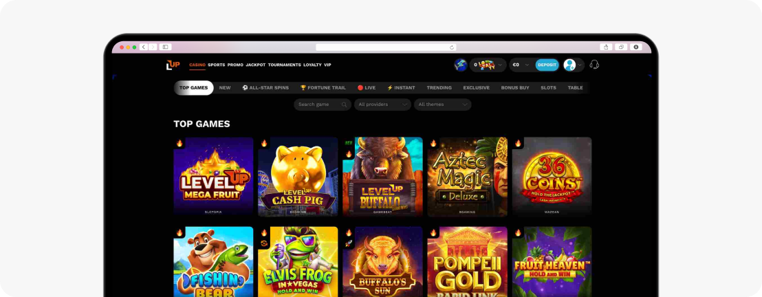 LevelUp Casino Design