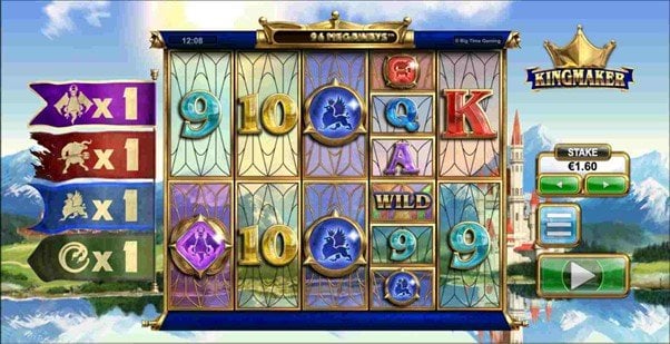 Screenshot from Big Time Gaming's Kingmaker Megaways&trade; Gameplay