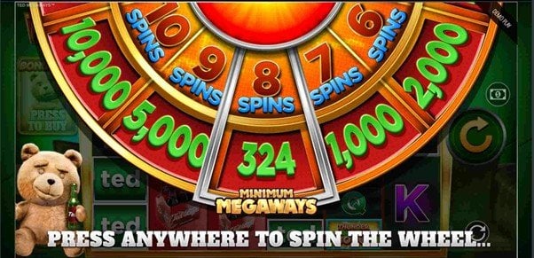 Screenshot from Blueprint Gaming's Ted Megaways&trade; Gameplay