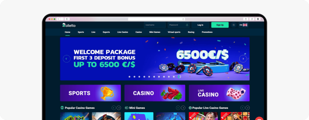 rolletto casino site
