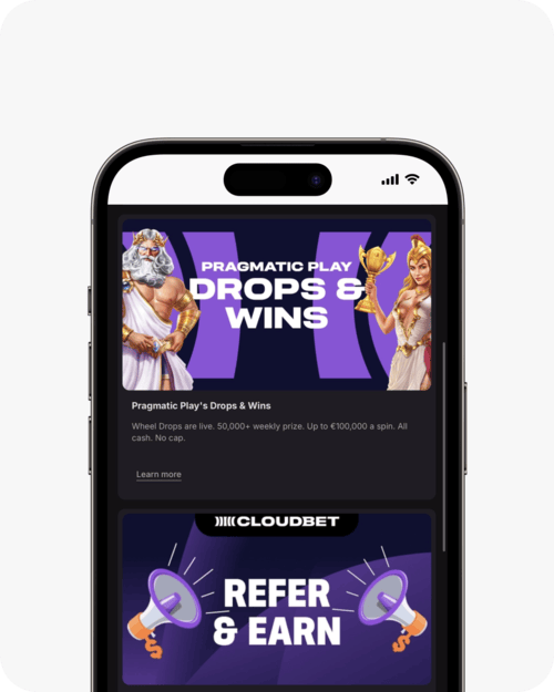 screenshot of cloudbet ongoing promotions