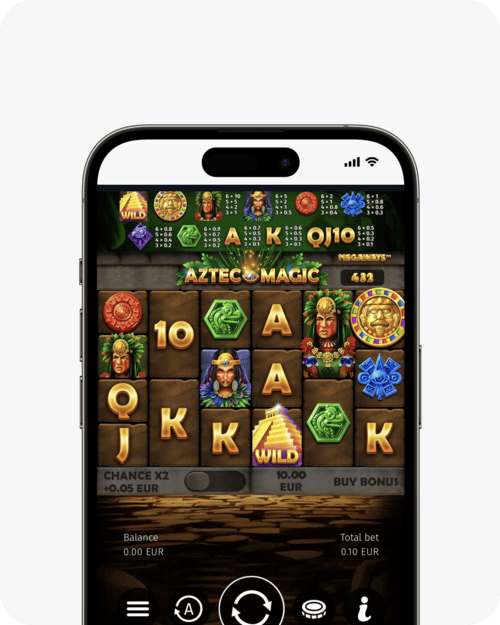 screenshot of jackbit aztec magic slot