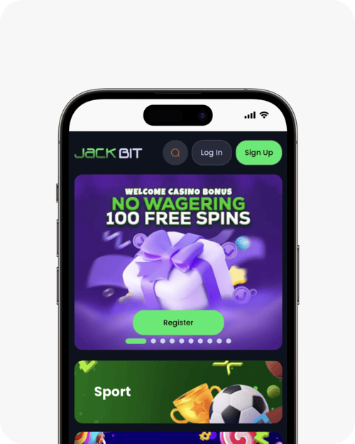 screenshot of jackbit homepage