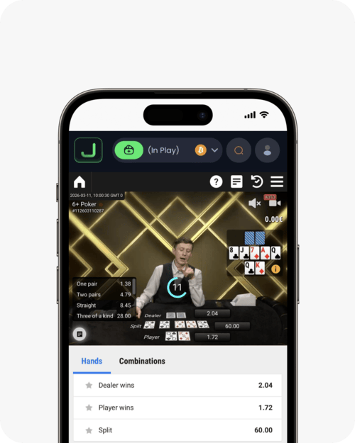 screenshot of jackbit live poker