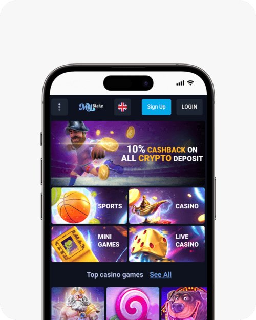 screenshot of mystake crypto casino