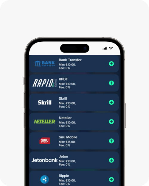 screenshot of playzilla deposit methods