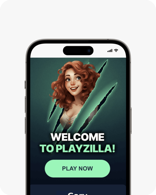 screenshot of playzilla welcome email