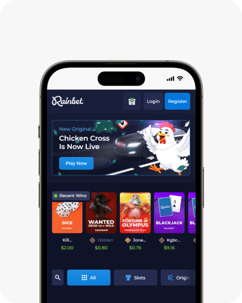 screenshot of rainbet casino
