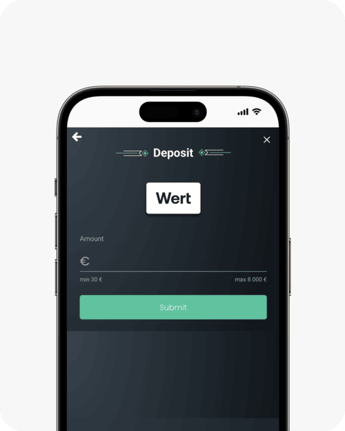 screenshot of vave deposit page