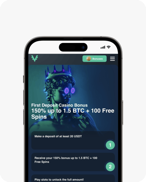 screenshot of vave casino welcome bonus