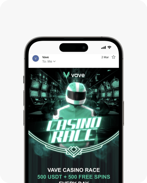 screenshot of vave promotional email