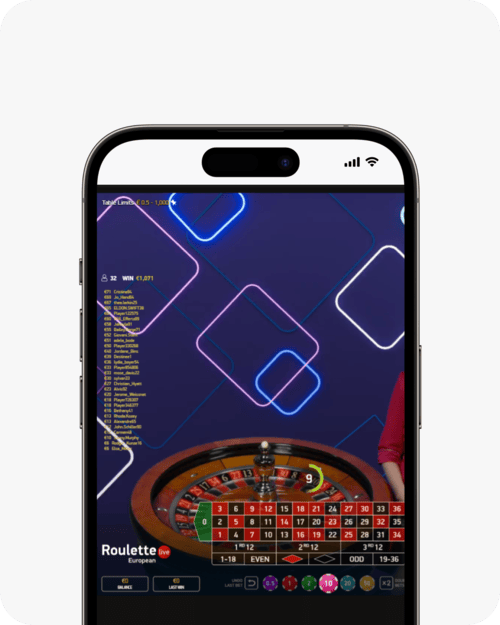 screenshot of velobet live european roulette