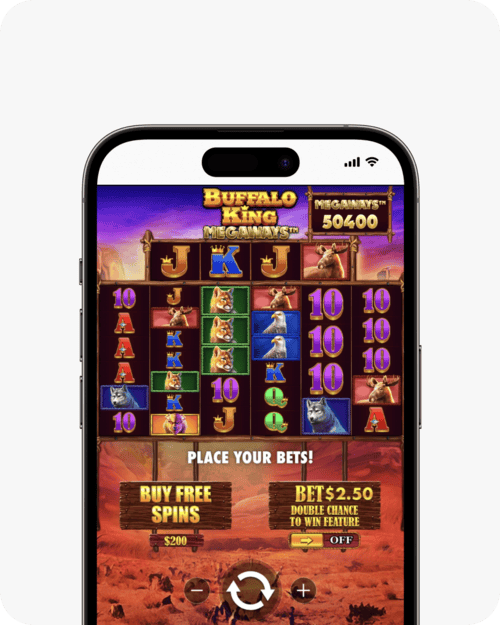 screenshot of buffalo king megaways slot
