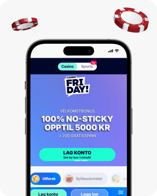 screenshot of casinofriday norway site