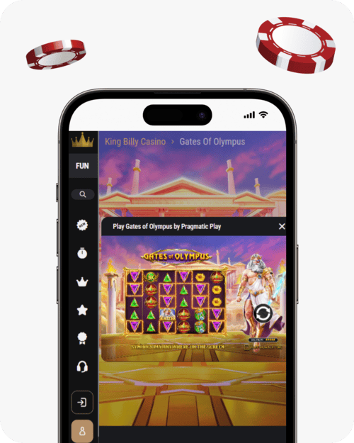 screenshot of king billy gates of olympus slot
