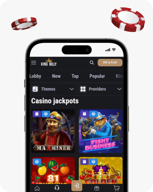 screenshot of king billy jackpot games