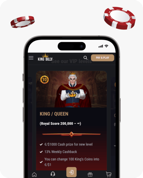 screenshot of king billy vip program
