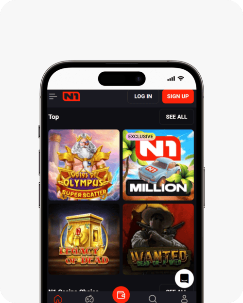 screenshot of n1 casino top slots