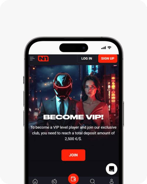 screenshot of n1 casino vip club