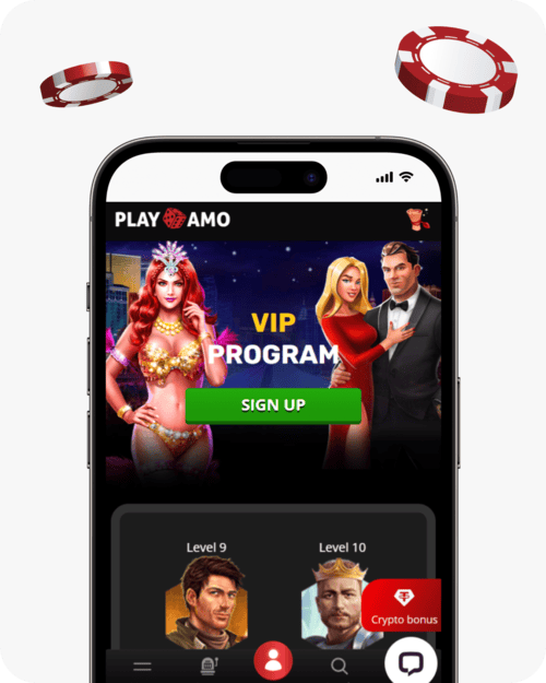 screenshot of playamo vip program