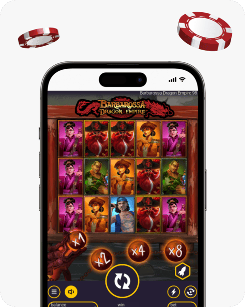 screenshot of rainbet barbarossa dragon empire slot