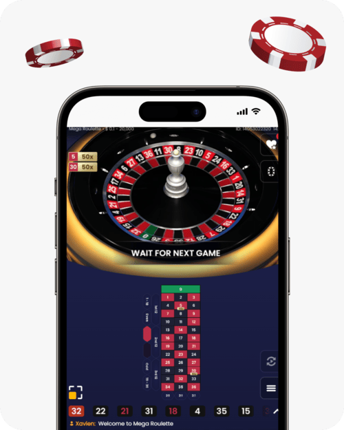 screenshot of rainbet mega roulette