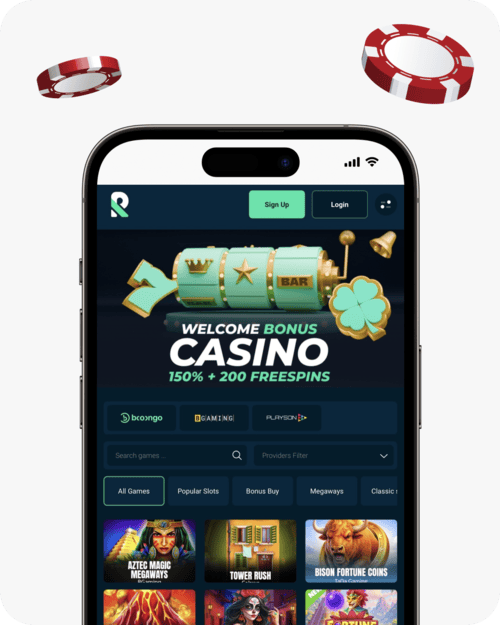 screenshot of rolletto casino homepage