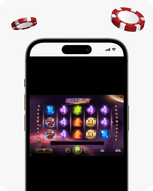 screenshot of starburst slot