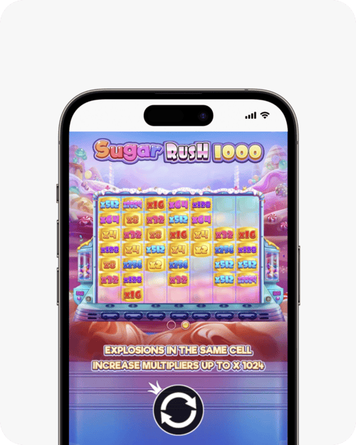 screenshot of sugar rush 1000 slot