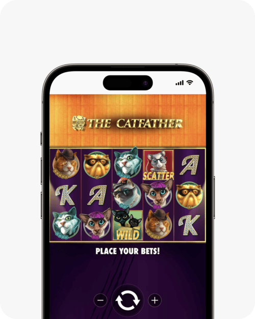 screenshot of the catfather slot