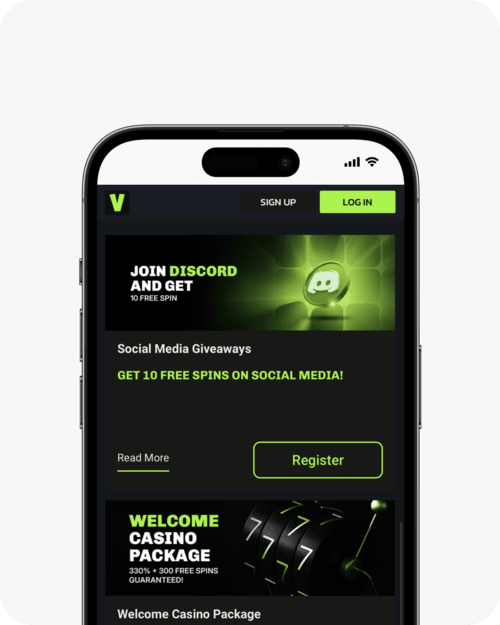 screenshot of velobet social media 10 free spins offer