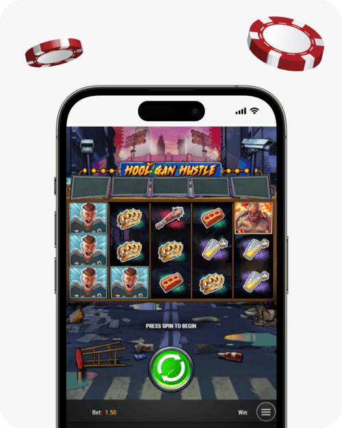 screenshot of hooligan hustle slot
