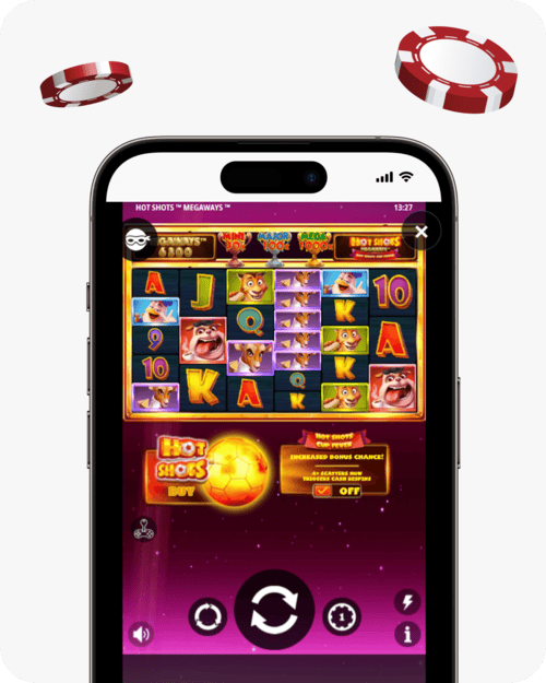 screenshot of hot shots megaways slot