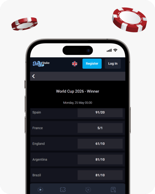 screenshot of mystake world cup outright odds