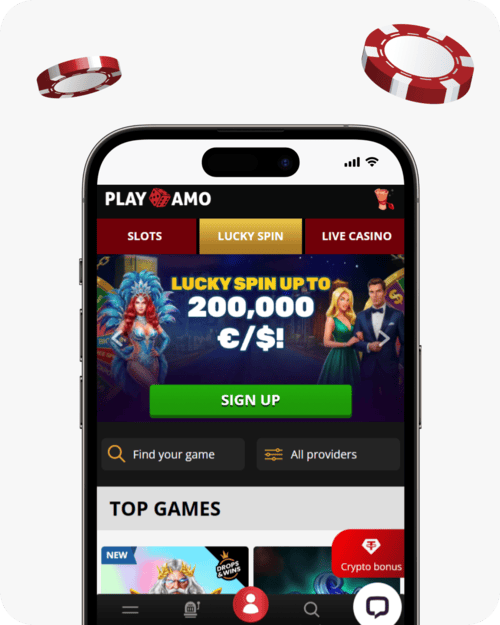 screenshot of playamo casino