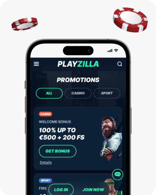screenshot of playzilla uk site
