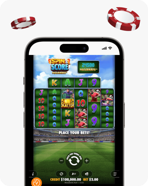 screenshot of spin & score megaways slot
