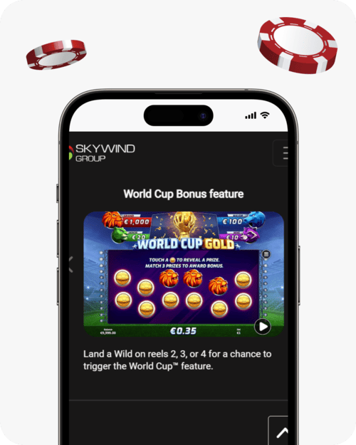 screenshot of world cup gold slot
