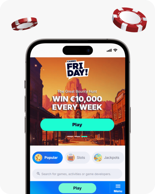screenshot of casino friday weekly offer